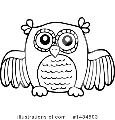Royalty-Free (RF) Owl Clipart Illustration by visekart - Stock Sample #1434503