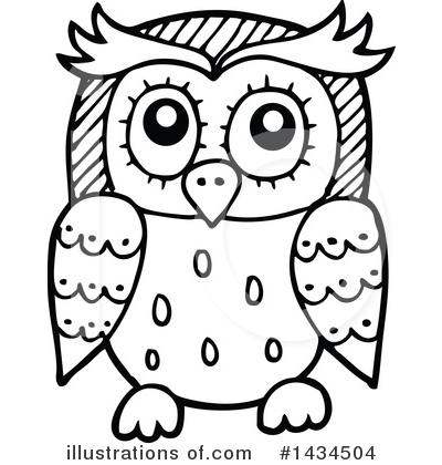 Royalty-Free (RF) Owl Clipart Illustration by visekart - Stock Sample #1434504