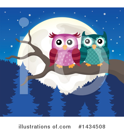 Royalty-Free (RF) Owl Clipart Illustration by visekart - Stock Sample #1434508