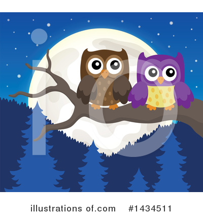 Royalty-Free (RF) Owl Clipart Illustration by visekart - Stock Sample #1434511