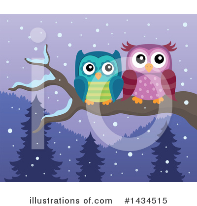 Royalty-Free (RF) Owl Clipart Illustration by visekart - Stock Sample #1434515