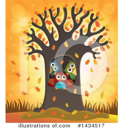 Royalty-Free (RF) Owl Clipart Illustration by visekart - Stock Sample #1434517
