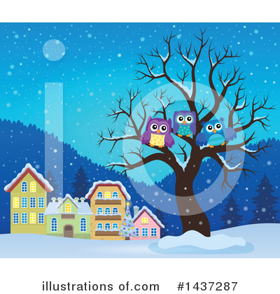 Royalty-Free (RF) Owl Clipart Illustration by visekart - Stock Sample #1437287