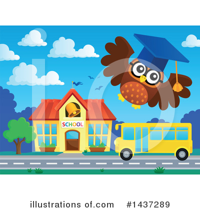 Royalty-Free (RF) Owl Clipart Illustration by visekart - Stock Sample #1437289
