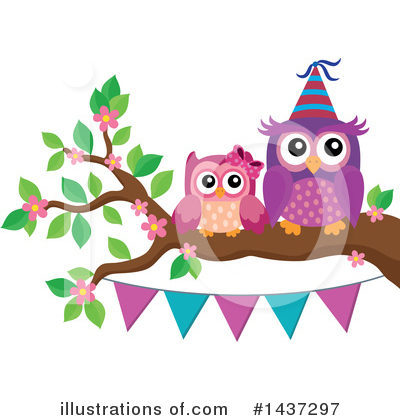 Royalty-Free (RF) Owl Clipart Illustration by visekart - Stock Sample #1437297