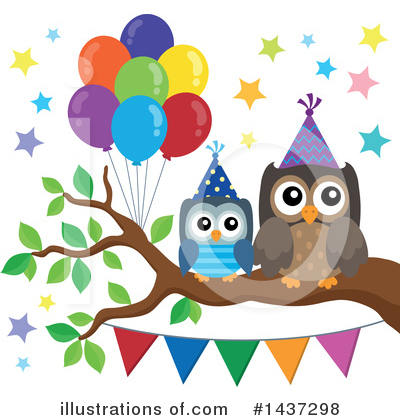 Royalty-Free (RF) Owl Clipart Illustration by visekart - Stock Sample #1437298
