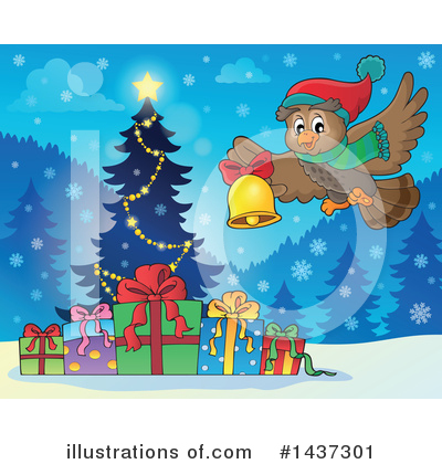 Royalty-Free (RF) Owl Clipart Illustration by visekart - Stock Sample #1437301