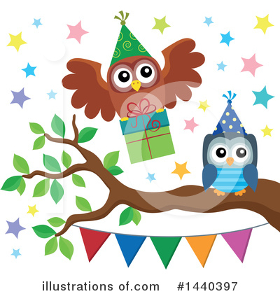 Royalty-Free (RF) Owl Clipart Illustration by visekart - Stock Sample #1440397