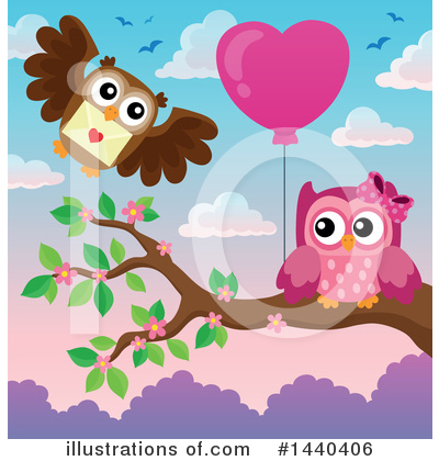 Royalty-Free (RF) Owl Clipart Illustration by visekart - Stock Sample #1440406