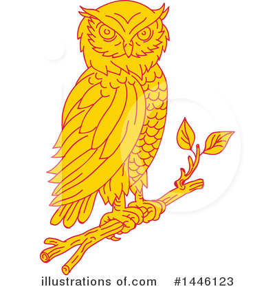 Royalty-Free (RF) Owl Clipart Illustration by patrimonio - Stock Sample #1446123