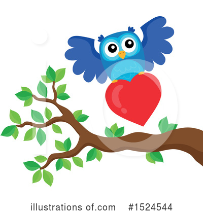 Royalty-Free (RF) Owl Clipart Illustration by visekart - Stock Sample #1524544