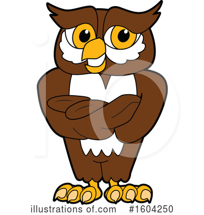 Royalty-Free (RF) Owl Clipart Illustration by Mascot Junction - Stock Sample #1604250