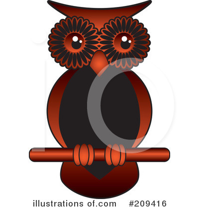 Royalty-Free (RF) Owl Clipart Illustration by kaycee - Stock Sample #209416