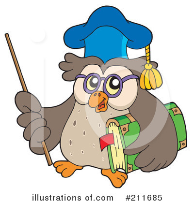 Royalty-Free (RF) Owl Clipart Illustration by visekart - Stock Sample #211685