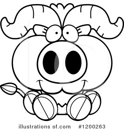 Royalty-Free (RF) Ox Clipart Illustration by Cory Thoman - Stock Sample #1200263