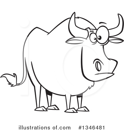Royalty-Free (RF) Ox Clipart Illustration by toonaday - Stock Sample #1346481