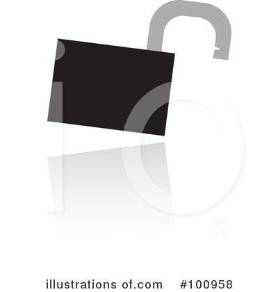 Royalty-Free (RF) Padlock Clipart Illustration by cidepix - Stock Sample #100958