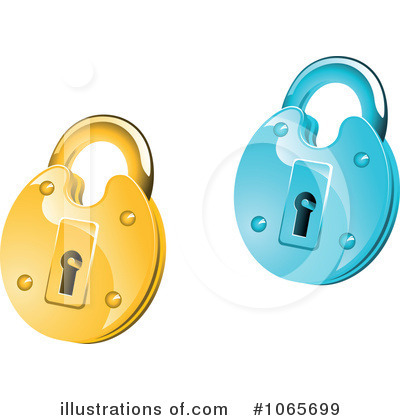 Royalty-Free (RF) Padlock Clipart Illustration by Vector Tradition SM - Stock Sample #1065699