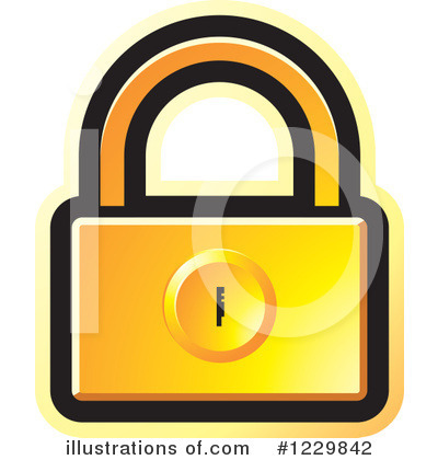 Royalty-Free (RF) Padlock Clipart Illustration by Lal Perera - Stock Sample #1229842