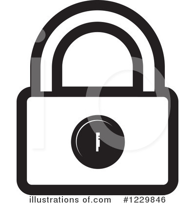 Padlock Clipart #1229846 by Lal Perera