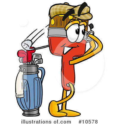 Royalty-Free (RF) Paint Brush Clipart Illustration by Mascot Junction - Stock Sample #10578