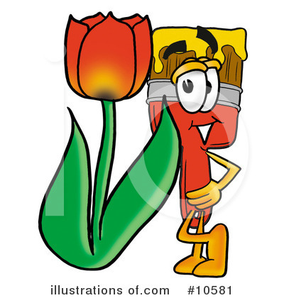 Royalty-Free (RF) Paint Brush Clipart Illustration by Mascot Junction - Stock Sample #10581