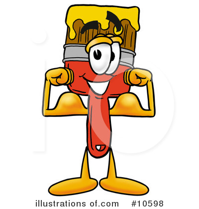 Royalty-Free (RF) Paint Brush Clipart Illustration by Mascot Junction - Stock Sample #10598