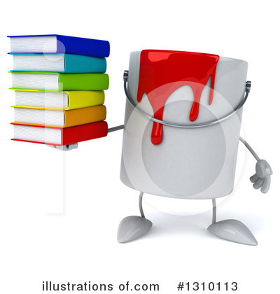 Paint Can Character Clipart #1310113 by Julos