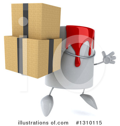 Paint Can Character Clipart #1310115 by Julos