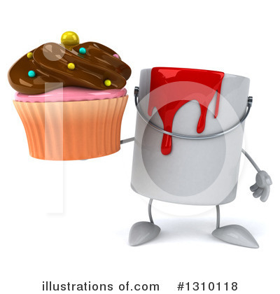 Paint Can Character Clipart #1310118 by Julos