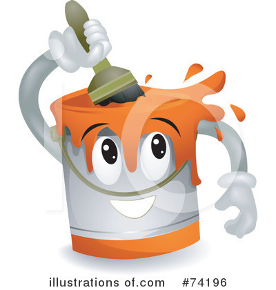 Paint Cans Clipart #74196 by BNP Design Studio