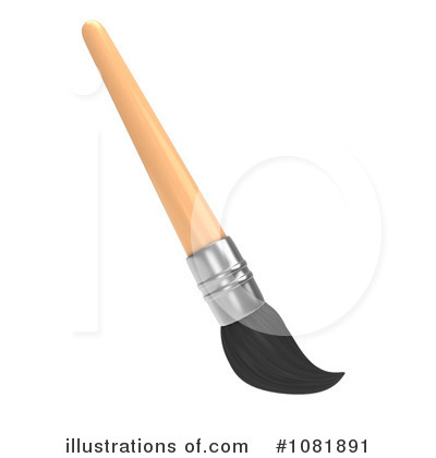 Royalty-Free (RF) Paintbrush Clipart Illustration by BNP Design Studio - Stock Sample #1081891
