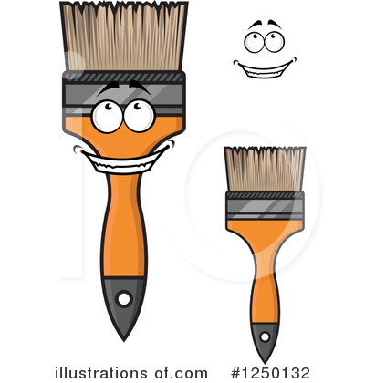 Royalty-Free (RF) Paintbrush Clipart Illustration by Vector Tradition SM - Stock Sample #1250132