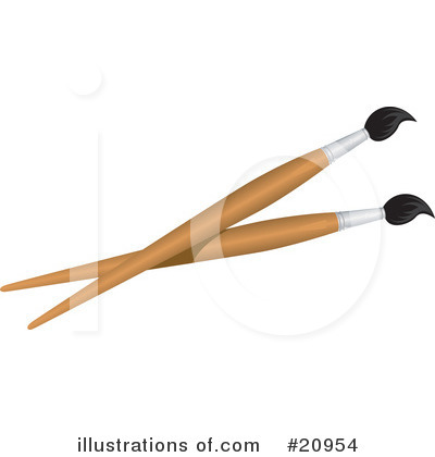 Royalty-Free (RF) Paintbrush Clipart Illustration by Paulo Resende - Stock Sample #20954