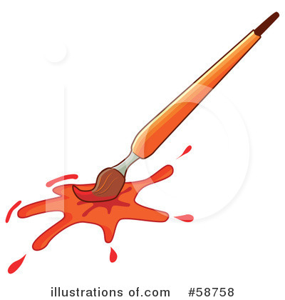 Royalty-Free (RF) Paintbrush Clipart Illustration by MilsiArt - Stock Sample #58758
