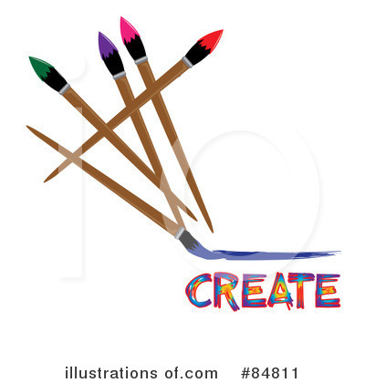 Royalty-Free (RF) Paintbrush Clipart Illustration by Pams Clipart - Stock Sample #84811