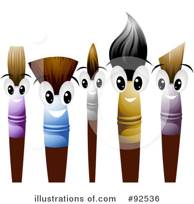 Royalty-Free (RF) Paintbrush Clipart Illustration by BNP Design Studio - Stock Sample #92536