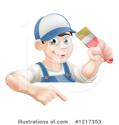 Royalty-Free (RF) Painter Clipart Illustration by AtStockIllustration - Stock Sample #1217353