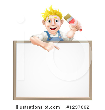 Royalty-Free (RF) Painter Clipart Illustration by AtStockIllustration - Stock Sample #1237662