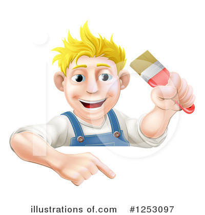 Royalty-Free (RF) Painter Clipart Illustration by AtStockIllustration - Stock Sample #1253097