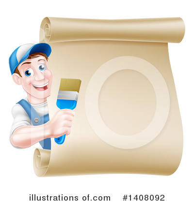 Royalty-Free (RF) Painter Clipart Illustration by AtStockIllustration - Stock Sample #1408092