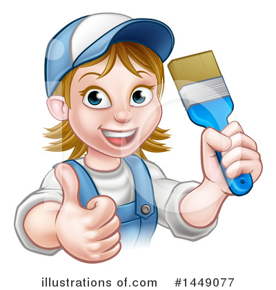 Royalty-Free (RF) Painter Clipart Illustration by AtStockIllustration - Stock Sample #1449077