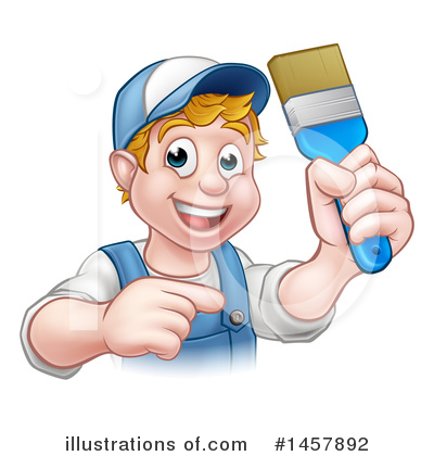Royalty-Free (RF) Painter Clipart Illustration by AtStockIllustration - Stock Sample #1457892