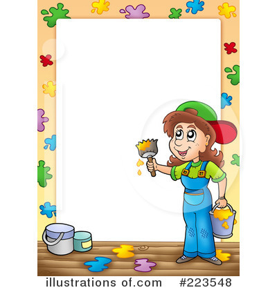 Royalty-Free (RF) Painter Clipart Illustration by visekart - Stock Sample #223548