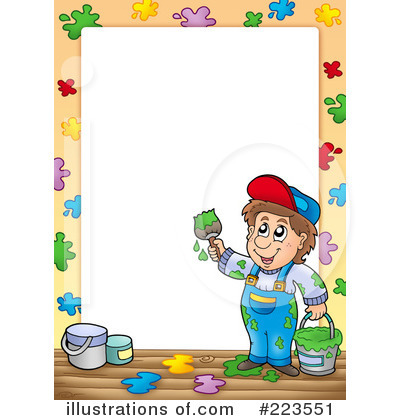Royalty-Free (RF) Painter Clipart Illustration by visekart - Stock Sample #223551