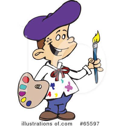 Royalty-Free (RF) Painter Clipart Illustration by Dennis Holmes Designs - Stock Sample #65597