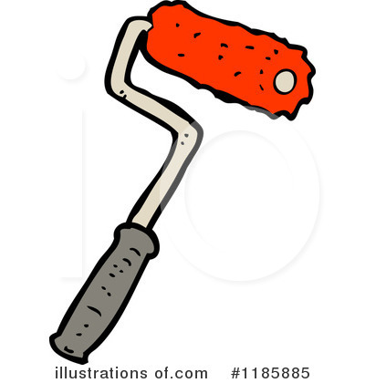Royalty-Free (RF) Pait Roller Clipart Illustration by lineartestpilot - Stock Sample #1185885
