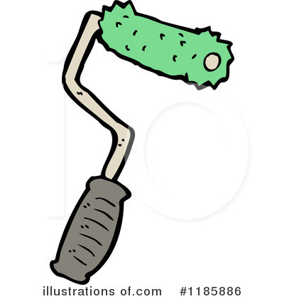 Royalty-Free (RF) Pait Roller Clipart Illustration by lineartestpilot - Stock Sample #1185886