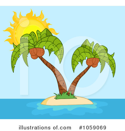 Royalty-Free (RF) Palm Tree Clipart Illustration by Hit Toon - Stock Sample #1059069