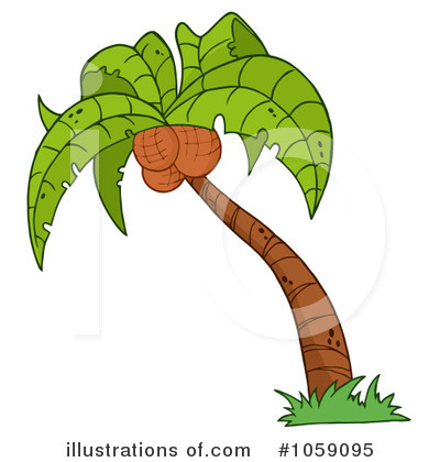 Royalty-Free (RF) Palm Tree Clipart Illustration by Hit Toon - Stock Sample #1059095